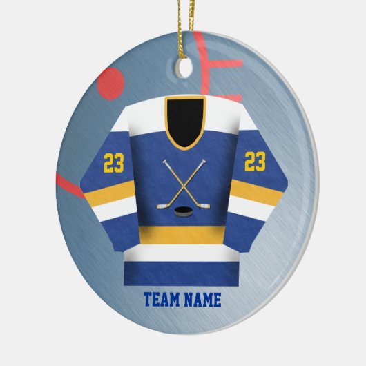 Hockey Player Jersey Ornament (Links)
