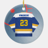 Hockey Player Jersey Ornament (Achterkant)