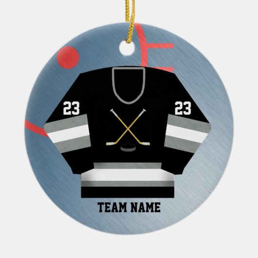 Hockey Player Jersey Ornament (Voorkant)