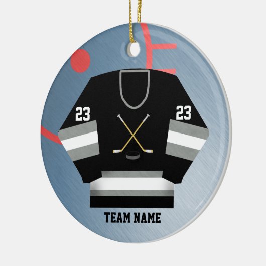 Hockey Player Jersey Ornament (Links)