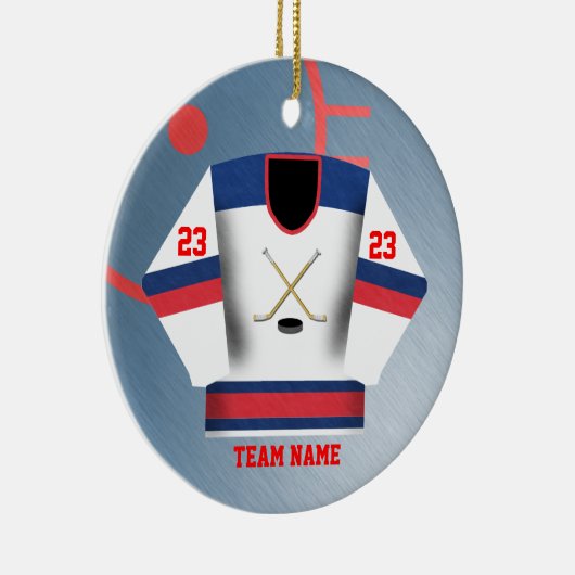 Hockey Player Jersey Ornament (Rechts)