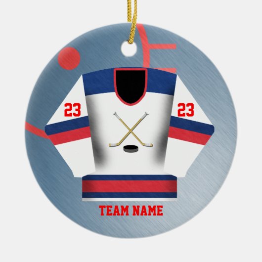 Hockey Player Jersey Ornament (Voorkant)