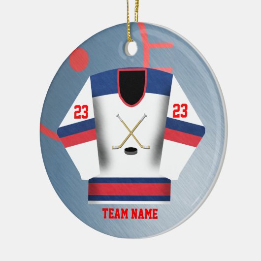Hockey Player Jersey Ornament (Links)