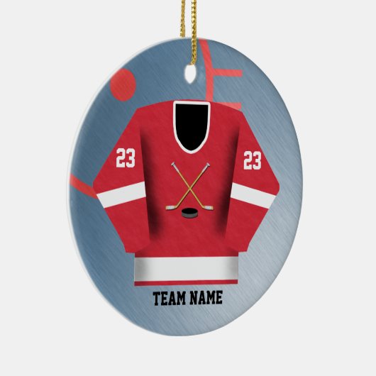 Hockey Player Jersey Ornament (Rechts)