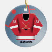 Hockey Player Jersey Ornament (Voorkant)