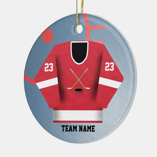 Hockey Player Jersey Ornament (Links)