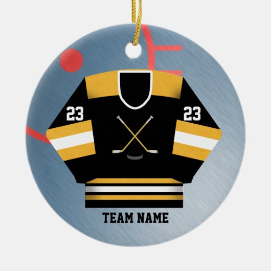 Hockey Player Jersey Ornament (Voorkant)