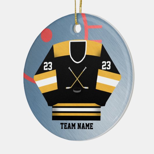 Hockey Player Jersey Ornament (Links)