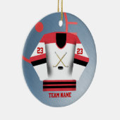 Hockey Player Jersey Ornament (Rechts)