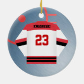 Hockey Player Jersey Ornament (Achterkant)