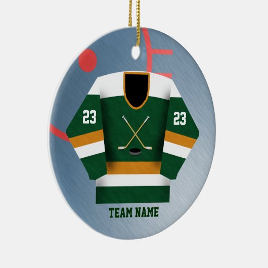 Hockey Player Jersey Ornament (Rechts)