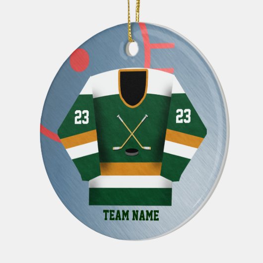 Hockey Player Jersey Ornament (Links)
