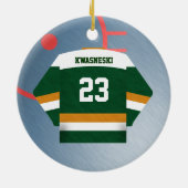 Hockey Player Jersey Ornament (Achterkant)