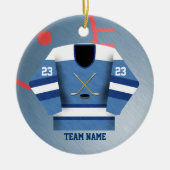 Hockey Player Jersey Ornament (Voorkant)