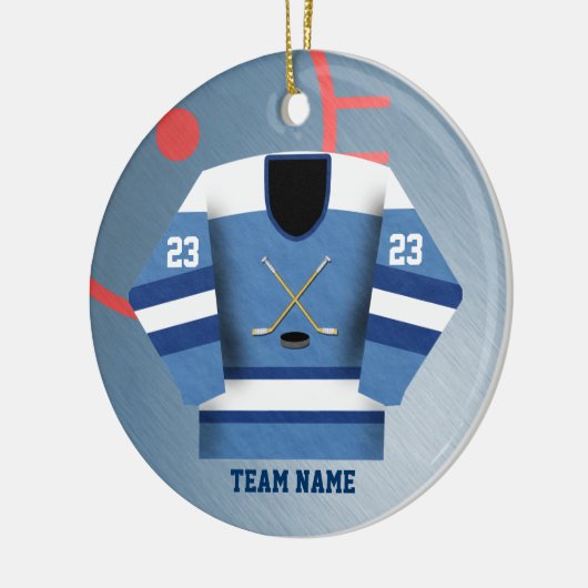Hockey Player Jersey Ornament (Links)