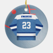 Hockey Player Jersey Ornament (Achterkant)