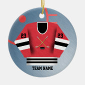 Hockey Player Jersey Ornament (Voorkant)