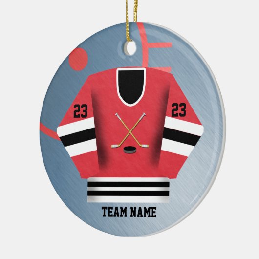 Hockey Player Jersey Ornament (Links)