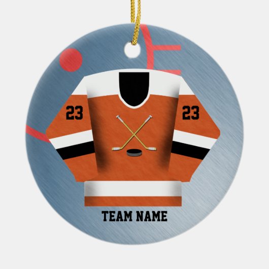 Hockey Player Jersey Ornament (Voorkant)