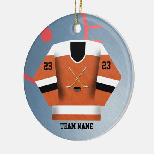 Hockey Player Jersey Ornament (Links)