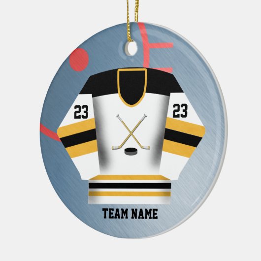 Hockey Player Jersey Ornament (Links)