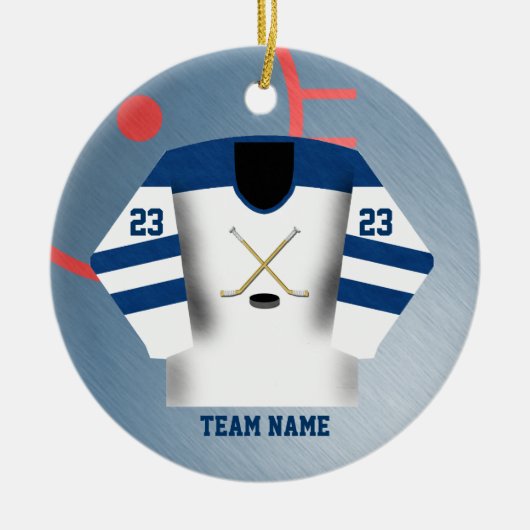 Hockey Player Jersey Ornament (Voorkant)