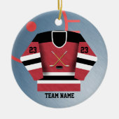 Hockey Player Jersey Ornament (Voorkant)