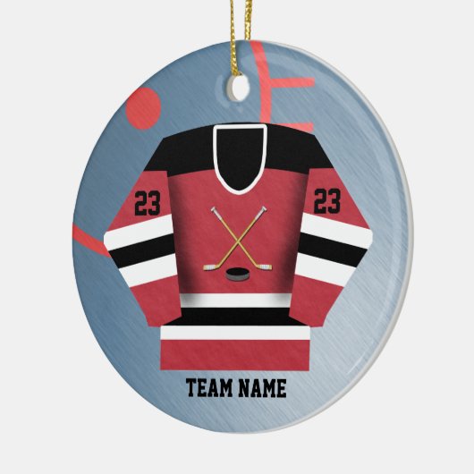 Hockey Player Jersey Ornament (Links)