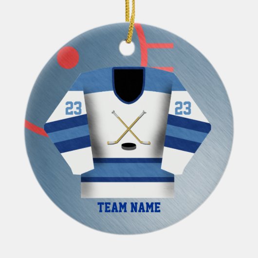 Hockey Player Jersey Ornament (Voorkant)