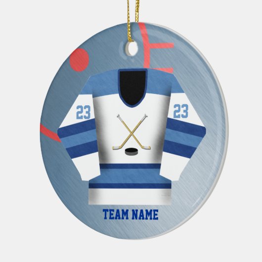 Hockey Player Jersey Ornament (Links)