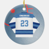 Hockey Player Jersey Ornament (Achterkant)