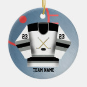 Hockey Player Jersey Ornament (Voorkant)
