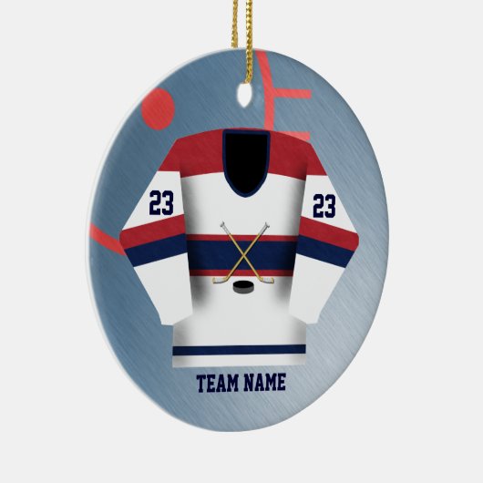 Hockey Player Jersey Ornament (Rechts)