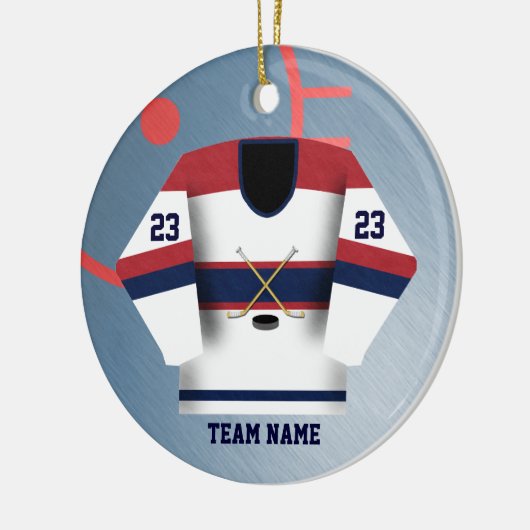 Hockey Player Jersey Ornament (Links)