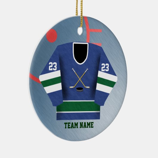 Hockey Player Jersey Ornament (Rechts)
