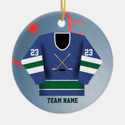 Hockey Player Jersey Ornament (Voorkant)