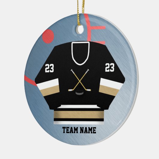 Hockey Player Jersey Ornament (Links)