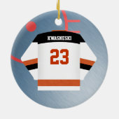 Hockey Player Jersey Ornament (Achterkant)