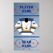 Hockey Player Jersey Poster (Voorkant)