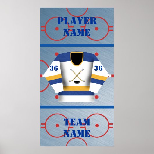Hockey Player Jersey Poster (Voorkant)