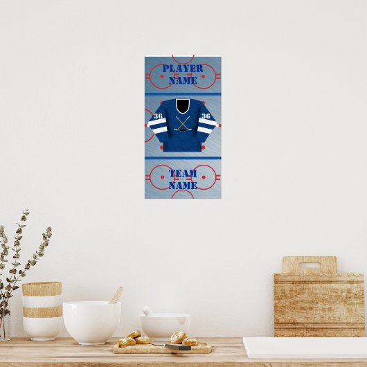 Hockey Player Jersey Poster (Keuken)