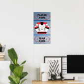 Hockey Player Jersey Poster (Thuiskantoor)