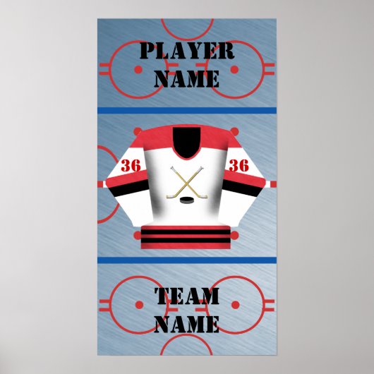 Hockey Player Jersey Poster (Voorkant)