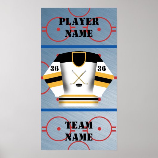 Hockey Player Jersey Poster (Voorkant)