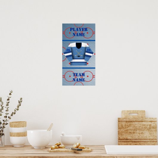Hockey Player Jersey Poster (Keuken)