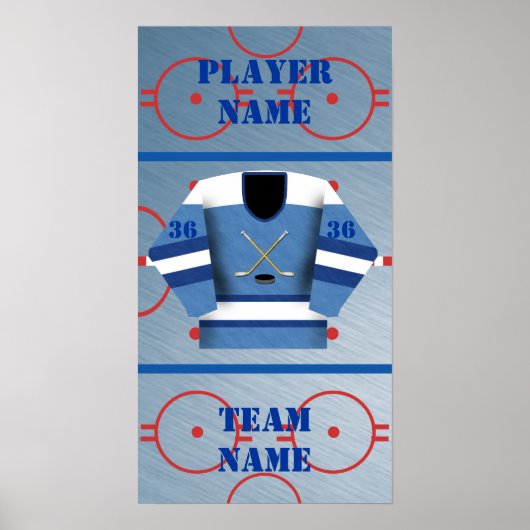 Hockey Player Jersey Poster (Voorkant)