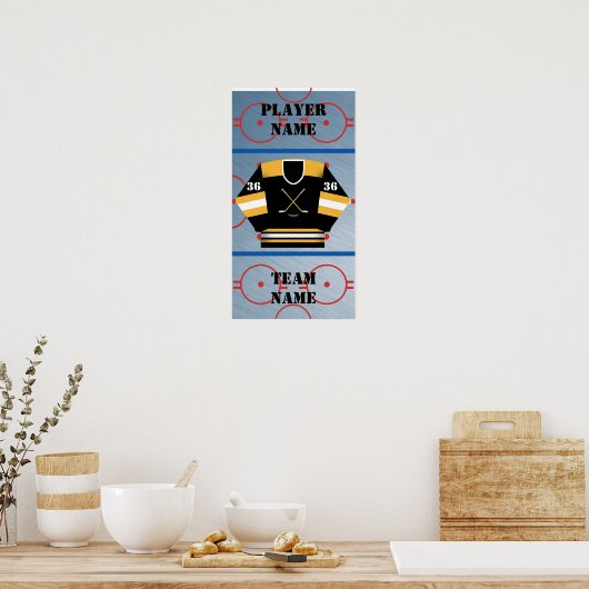 Hockey Player Jersey Poster (Keuken)