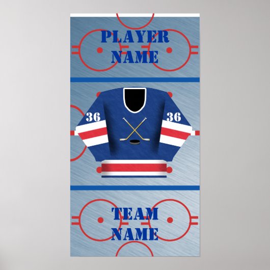 Hockey Player Jersey Poster (Voorkant)