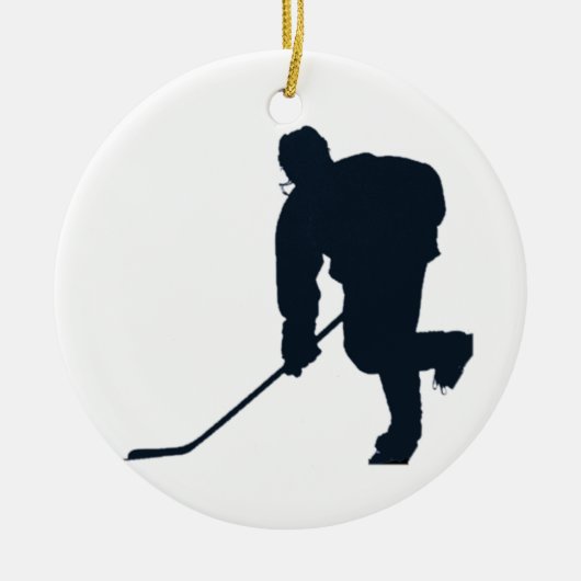 Hockey Player Keramisch Ornament (Voorkant)