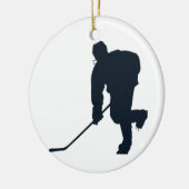 Hockey Player Keramisch Ornament (Links)